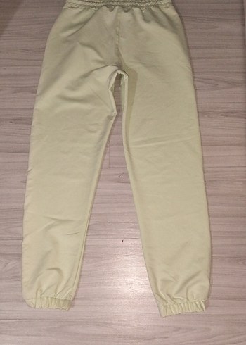 Beyaz Rahat Kesim Kadın Eşofman Altı - Görsel 2