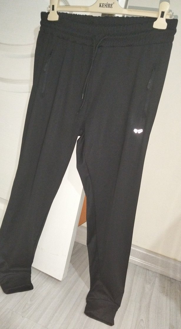 Fermuarlı Siyah Kadın Eşofman Altı - Görsel 2