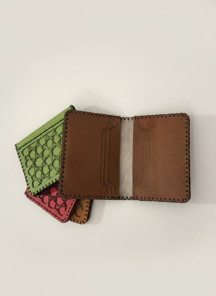 Gerçek deri el yapımı cüzdan kahverengi - Görsel 3