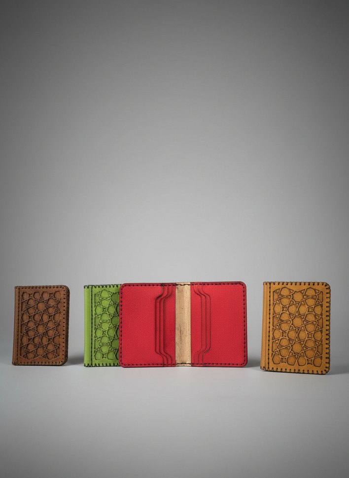 Gerçek deri el yapımı cüzdan kırmızı - Görsel 3