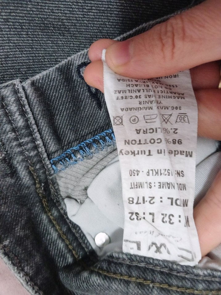 Gri Erkek Denim Regular Fit Jean - Görsel 3