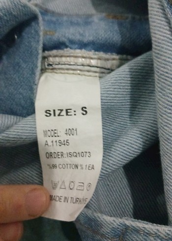 2 kere giyildi Kadın Mavi Denim Askılı Tulum - Görsel 5