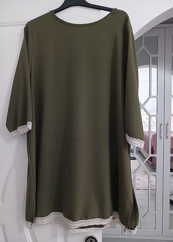 Drapeli Kadın Haki Tunik - Görsel 2