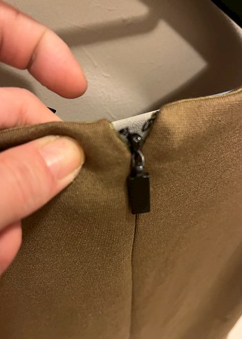 mango Kahverengi Koyu Yeşil Midi Kadın Elbise Kışlık - Görsel 6