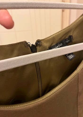 mango Kahverengi Koyu Yeşil Midi Kadın Elbise Kışlık - Görsel 9