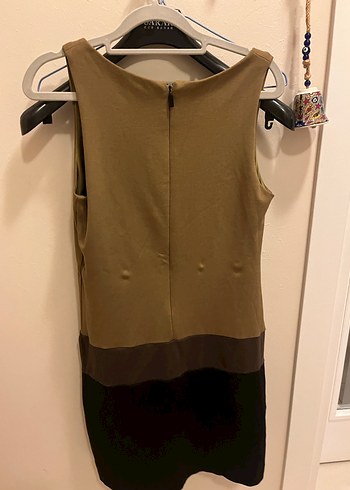 mango Kahverengi Koyu Yeşil Midi Kadın Elbise Kışlık - Görsel 5