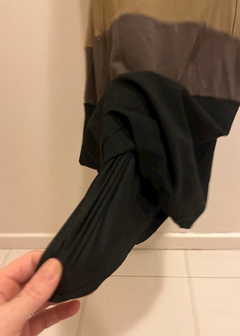 mango Kahverengi Koyu Yeşil Midi Kadın Elbise Kışlık - Görsel 3