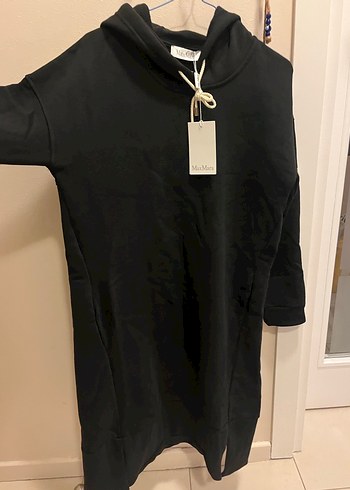 Kadın Siyah Uzun Kollu Sweatshirt Elbise MAx Mara - Görsel 2
