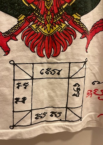 Baskılı, Askısız Bol Tişört Yoga Aum Garuda Baskılı - Görsel 2