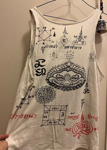 Baskılı, Askısız Bol Tişört Yoga Aum Garuda Baskılı - Görsel 5