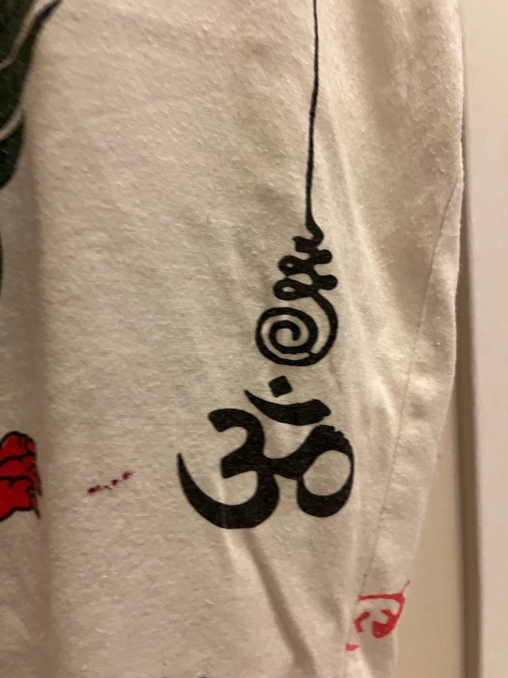 Baskılı, Askısız Bol Tişört Yoga Aum Garuda Baskılı - Görsel 4