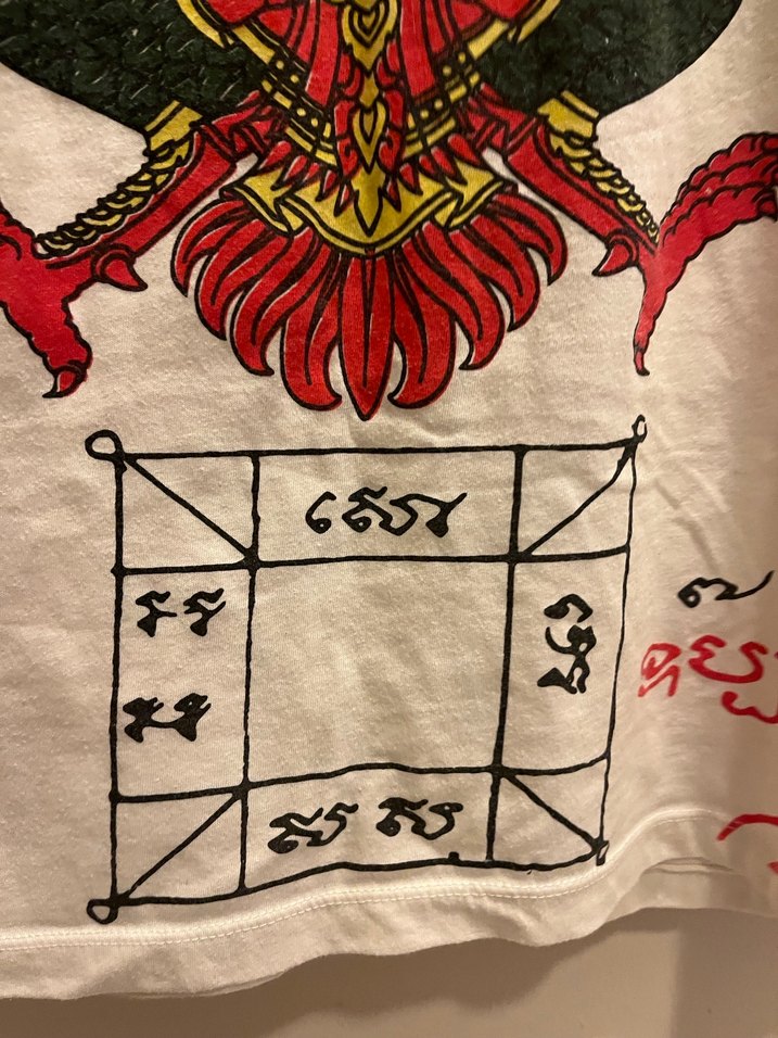 Baskılı, Askısız Bol Tişört Yoga Aum Garuda Baskılı - Görsel 2