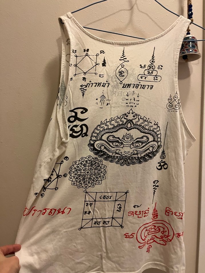 Baskılı, Askısız Bol Tişört Yoga Aum Garuda Baskılı - Görsel 5