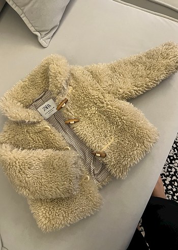 Kürklü Bej kız Çocuk Kaban - Görsel 2