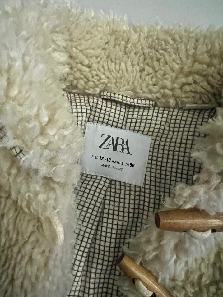 Kürklü Bej kız Çocuk Kaban - Görsel 3