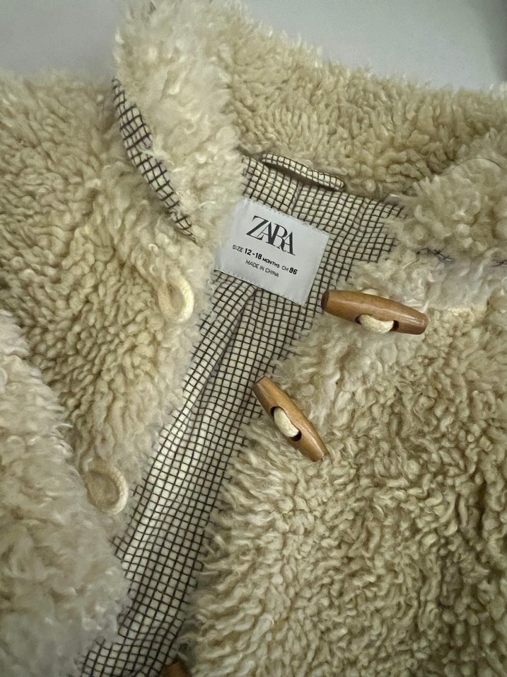 Kürklü Bej kız Çocuk Kaban - Görsel 4