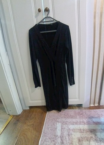 Siyah Uzun Kollu Gotik Kadın Elbise - Görsel 6