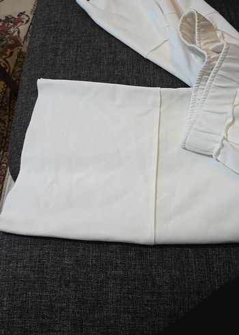 Mini Beyaz Kadın Saten Pantolon - Görsel 2