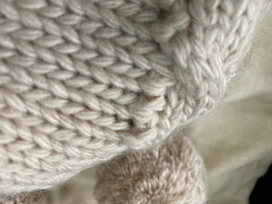 Bej Bohem Örgü Kadın Bere - Görsel 2