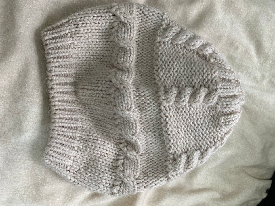 Bej Bohem Örgü Kadın Bere - Görsel 4