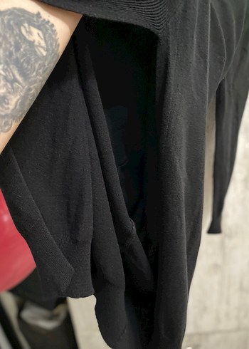 Kadın Siyah Uzun Kollu Triko Kazak - Görsel 2