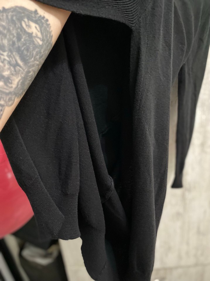 Kadın Siyah Uzun Kollu Triko Kazak - Görsel 2