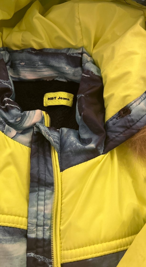 Kürk Detaylı Mavi Erkek Çocuk kayak Mont ve pantolon - Görsel 4