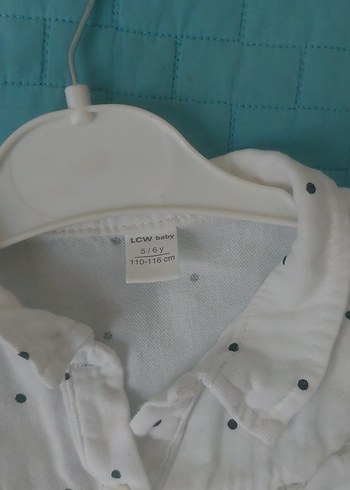 Kız Çocuk Beyaz Pamuklu Uzun Kollu Gömlek - Görsel 2