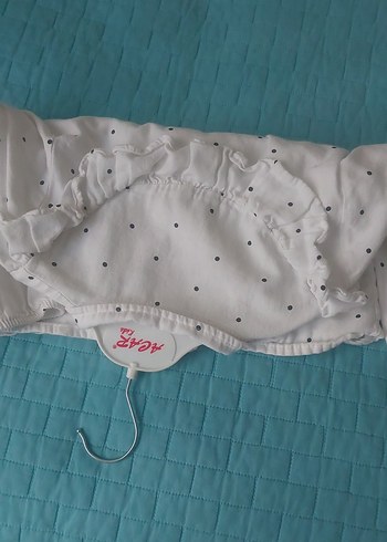 Kız Çocuk Beyaz Pamuklu Uzun Kollu Gömlek - Görsel 4