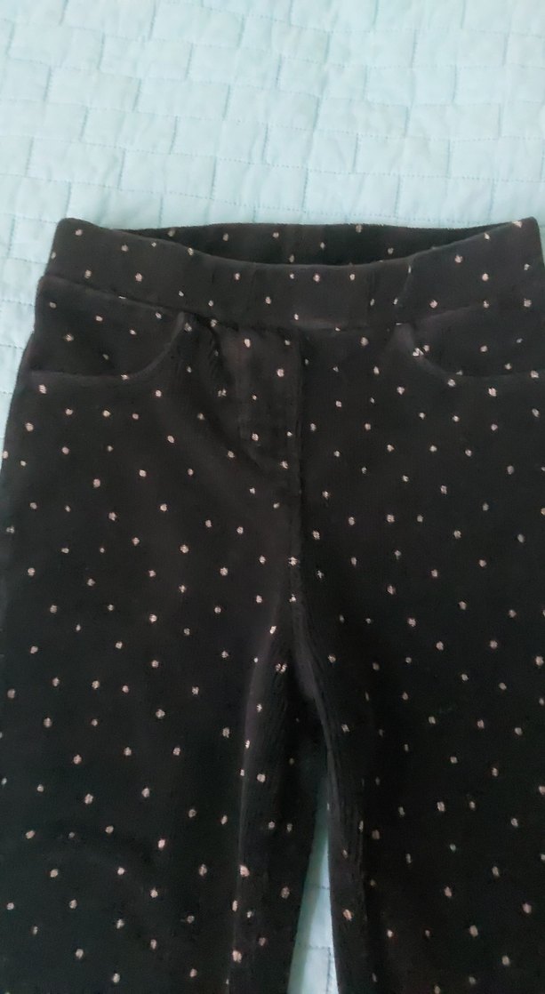 Siyah Kız kadife Tayt - Görsel 4