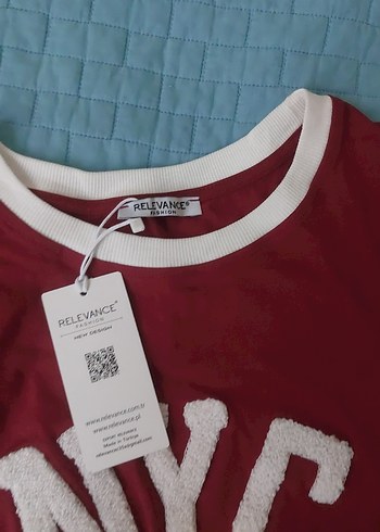 Koyu Kırmızı yarım Kollu Tişört - Görsel 4