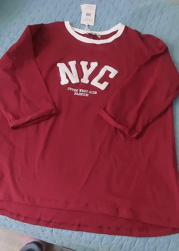 Koyu Kırmızı yarım Kollu Tişört - Görsel 3