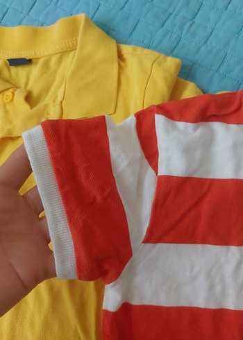 Sarı  Polo Tişört Kısa Kollu ikili olarak satışta - Görsel 6