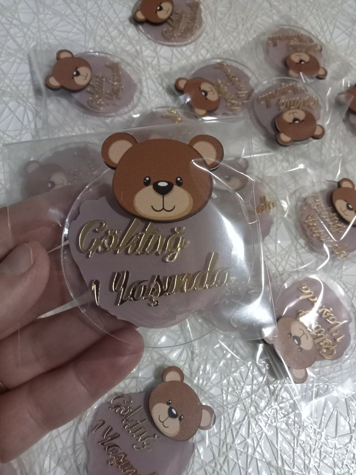 Ayıcık Figürlü 1 Yaş Hediyesi - Görsel 2