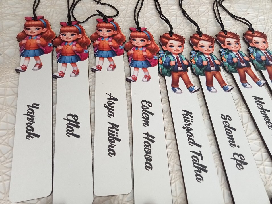 Çocuklar için kitap ayracı isimli - Görsel 5