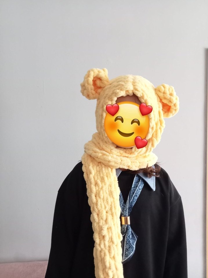 Pembe Örgü Çocuk Bere ve Atkı Seti - Görsel 2