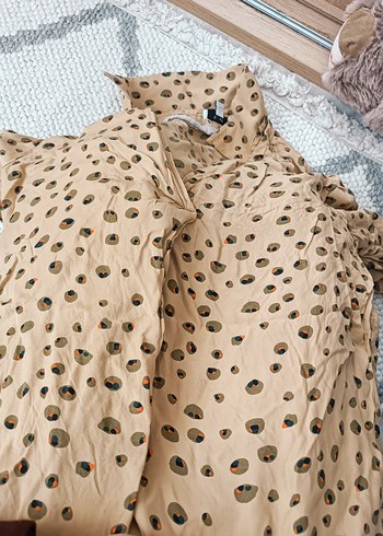 Bej Renkli Desenli Hamile Bluzu - Görsel 5