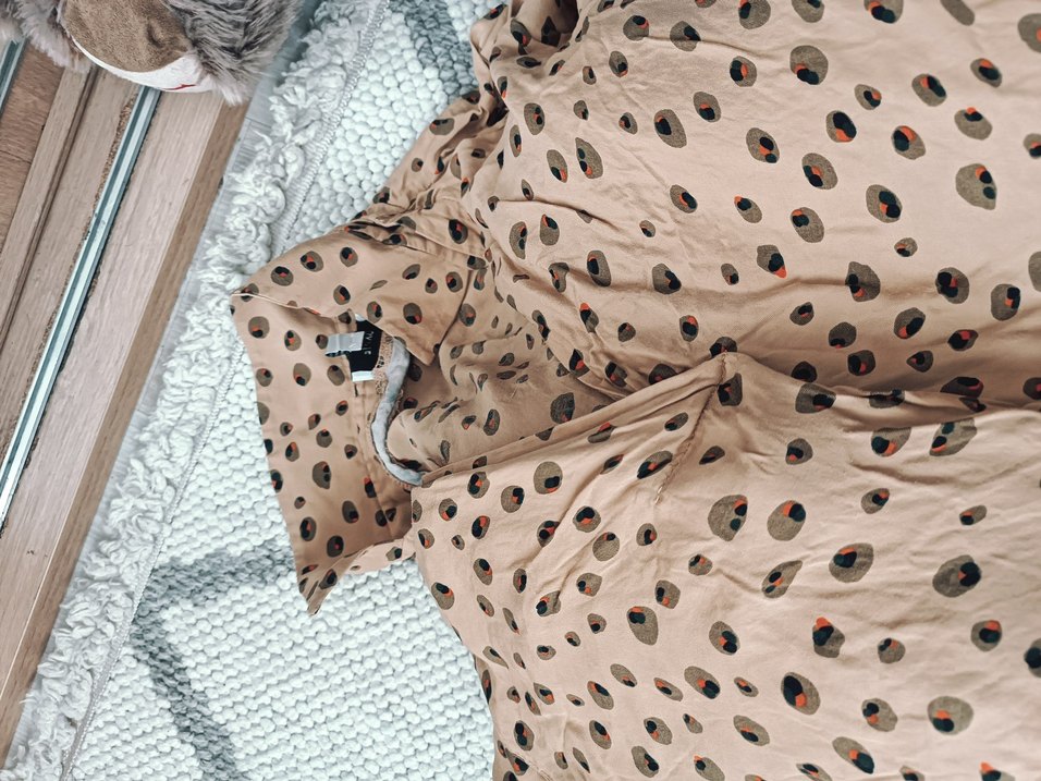 Bej Renkli Desenli Hamile Bluzu - Görsel 4