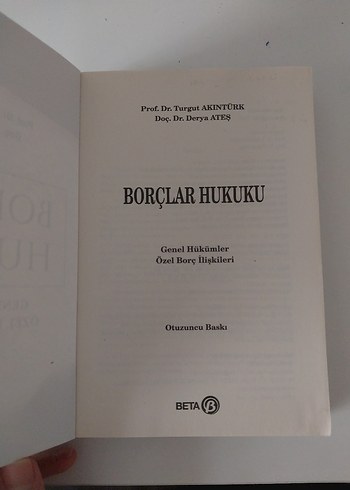 Borçlar Hukuku - Genel Hükümler ve Özel Borç İlişkileri - Görsel 2