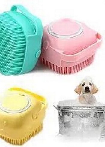 Sarı Kedi ve Köpek Yıkama Fırçası - Görsel 2