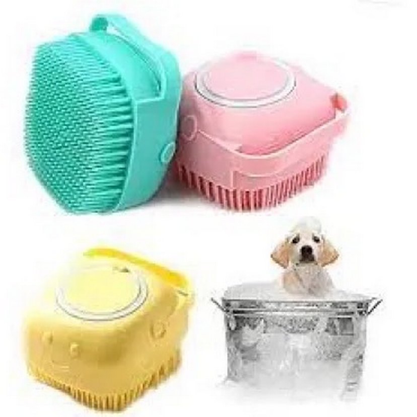 Sarı Kedi ve Köpek Yıkama Fırçası - Görsel 2