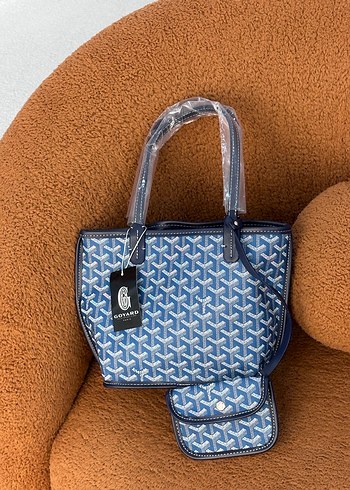 Mavi Baskılı Kadın Omuz Çantası - Görsel 3