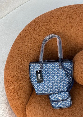 Mavi Baskılı Kadın Omuz Çantası - Görsel 2