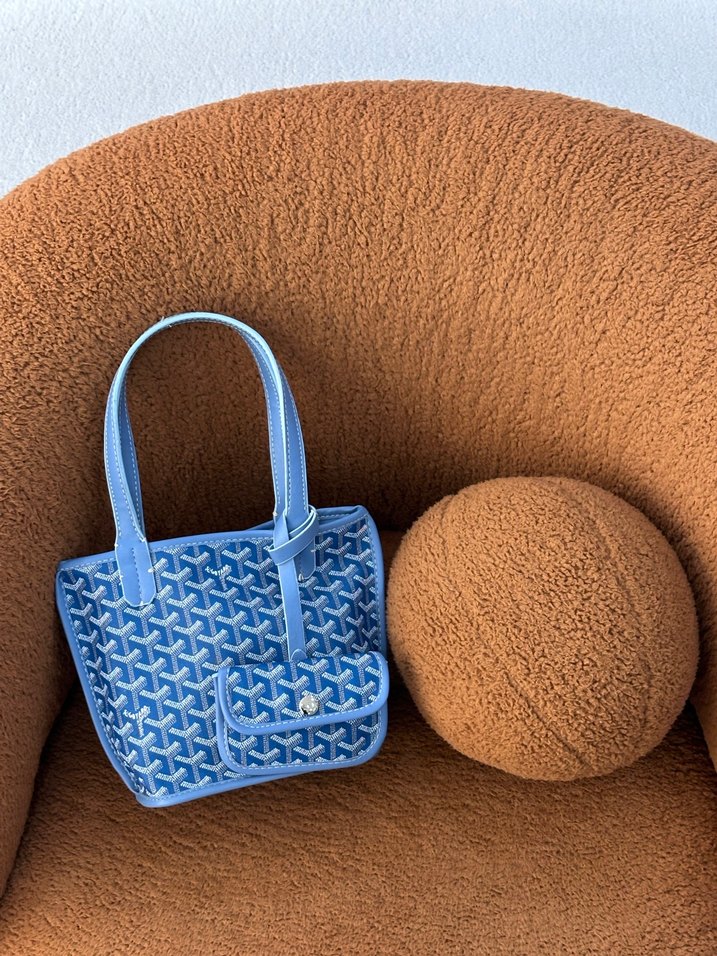 Mavi Desenli Kadın Çanta - Görsel 4