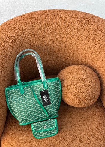 Yeşil Deri Desenli Kadın Çanta - Görsel 3