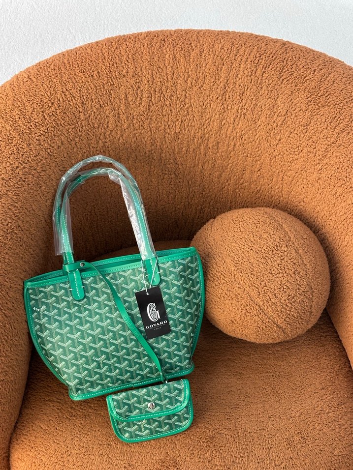 Yeşil Deri Desenli Kadın Çanta - Görsel 3