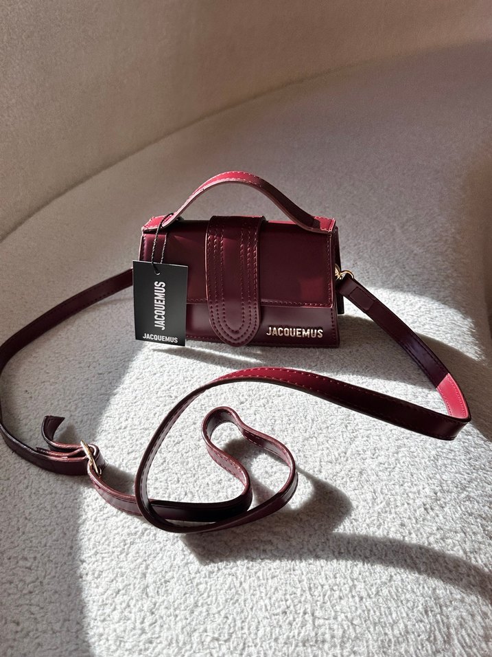 Jacquemus Bordo Deri Kadın Çanta - Görsel 3