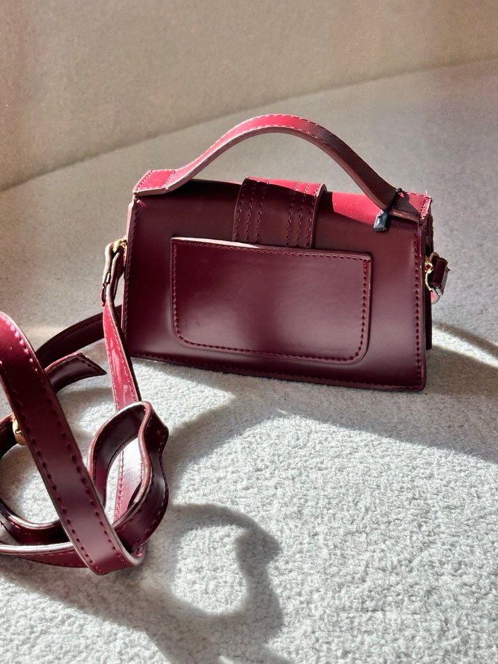 Jacquemus Bordo Deri Kadın Çanta - Görsel 4