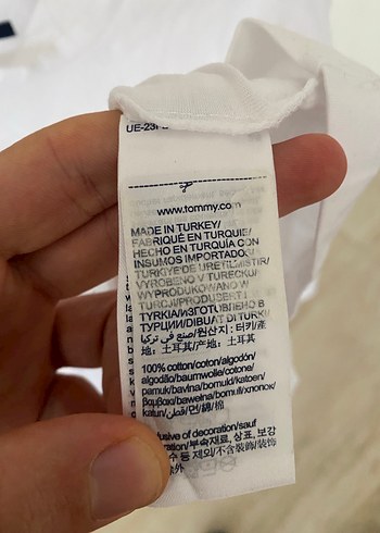 Tommy Hilfiger tişört... Slim fit M beden - Görsel 5