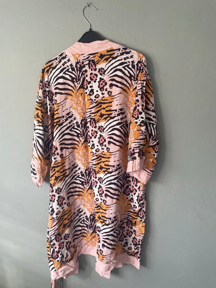 Pembe Uzun Bohem sabahlık - Görsel 2